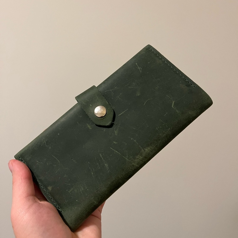 Green Leather Wallet